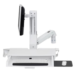 Ergotron SV Combo Arm with Worksurface & Pan - White