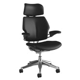 Humanscale Freedom Chair, Standard Duron Arms, Ticino Leather, Aluminium Base