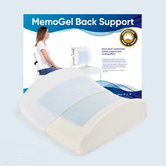 Therapeutic Pillow MemoGel Back Support - Cooling Back Pain Relief Chair Cushion