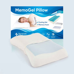 Therapeutic Pillow MemoGel Curve Pillow - Contour Comfort and Support with Cool Gel Feel