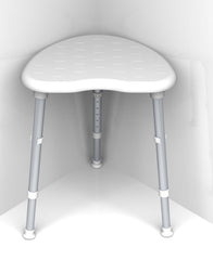 Redgum Space Saver Corner Shower Stool