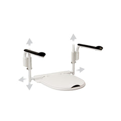 Toilet Support Arms with Seat and Lid
