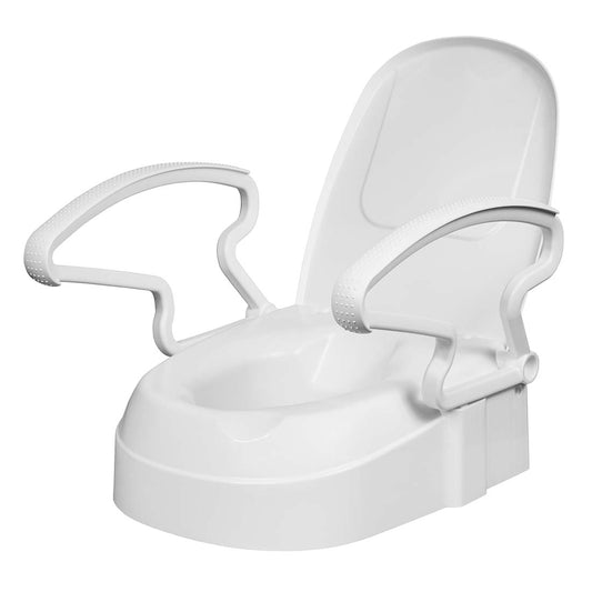 Toilet Seat Raiser With Armrests – Adjustable Height