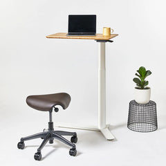 Humanscale Float Mini Table W/ Bamboo Top White