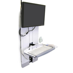 Ergotron StyleView® Vertical Lift, High Traffic Area - White