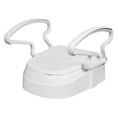 Toilet Seat Raiser With Armrests, Adjustable Height
