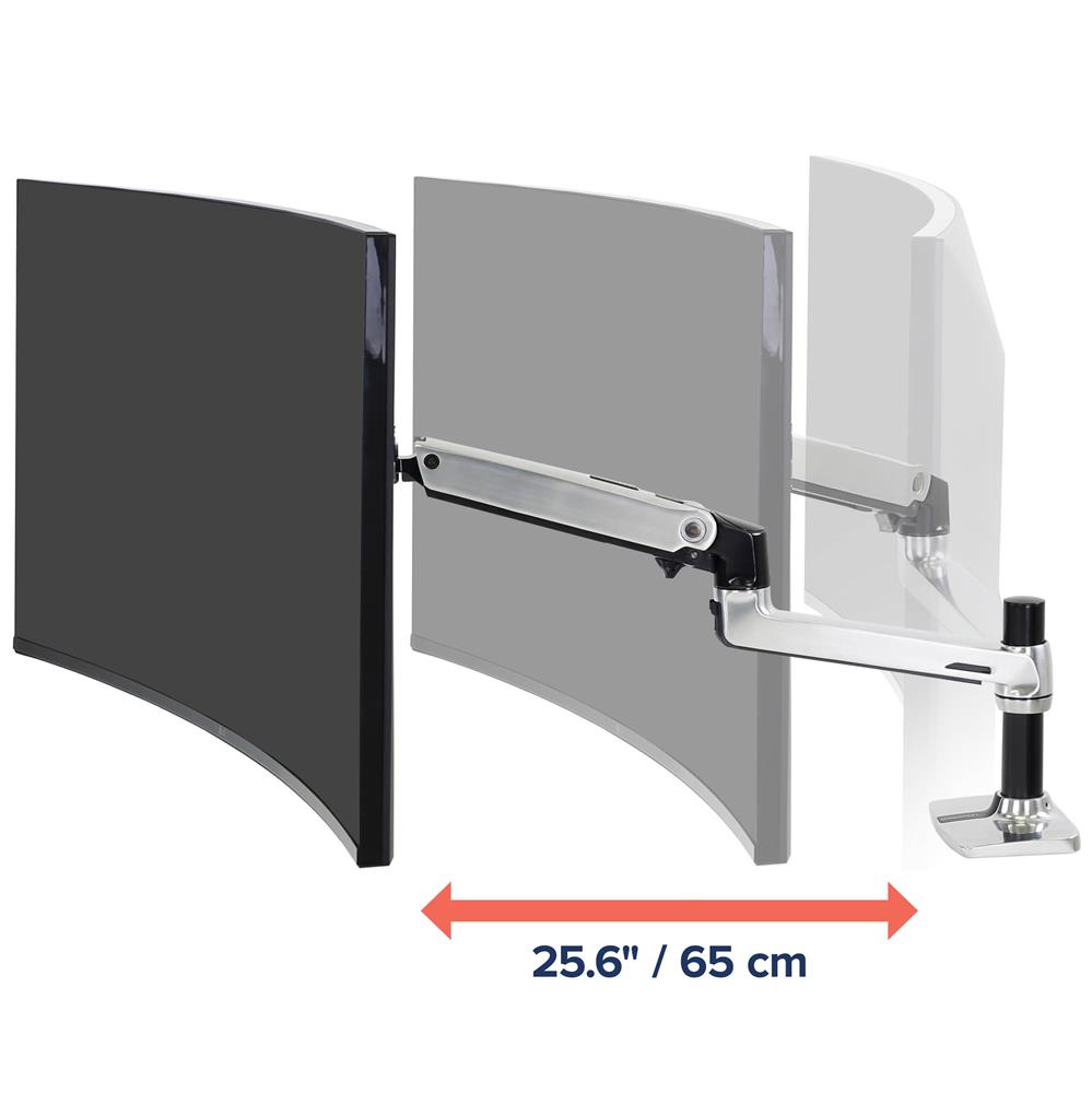 Ergotron LX Desk Mount LCD Arm  - Polished Aluminium