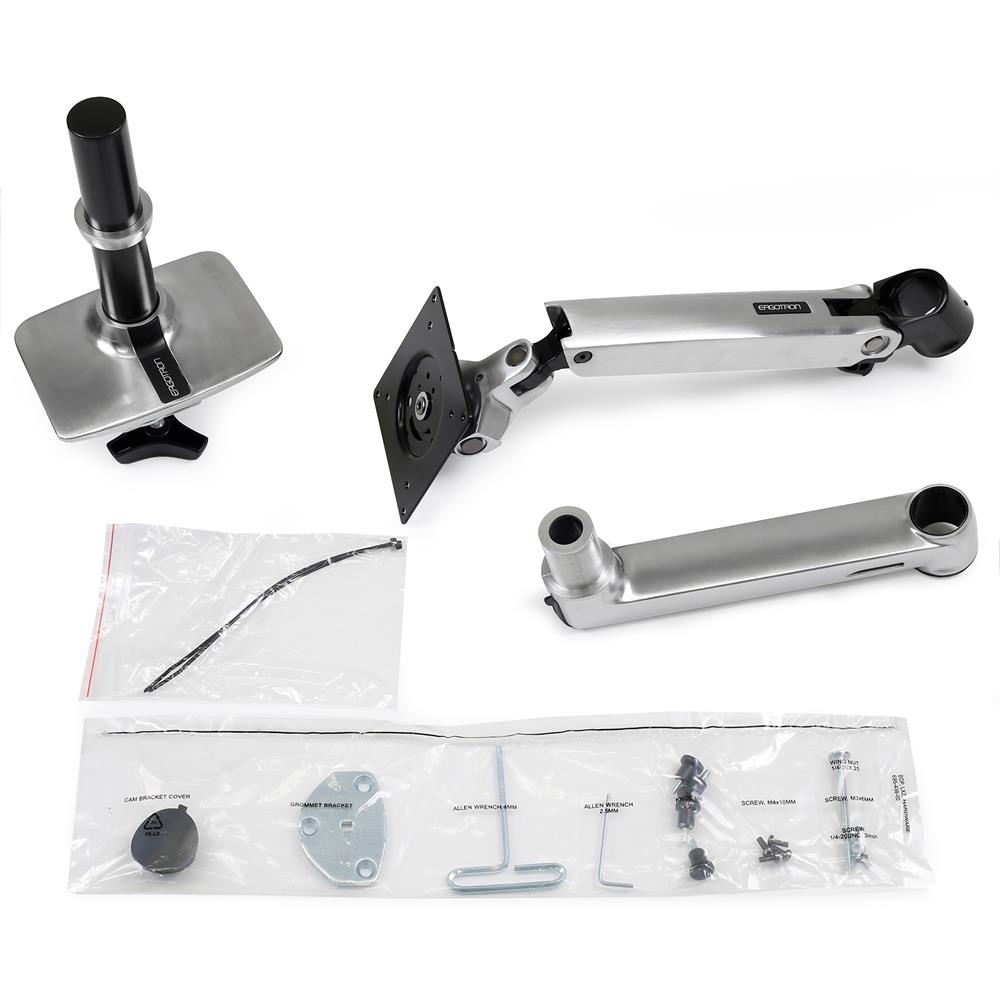 Ergotron LX Desk Mount LCD Arm  - Polished Aluminium