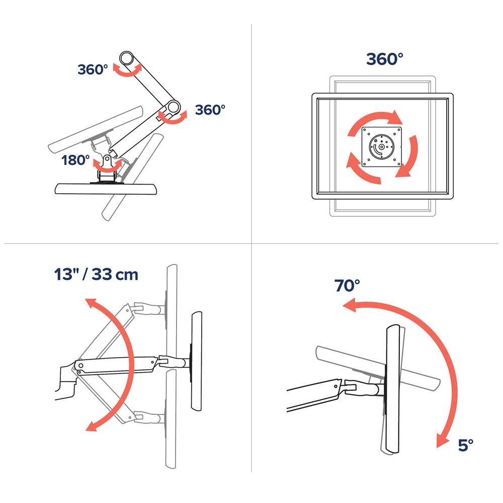 Ergotron LX Desk Mount LCD Arm  - Polished Aluminium