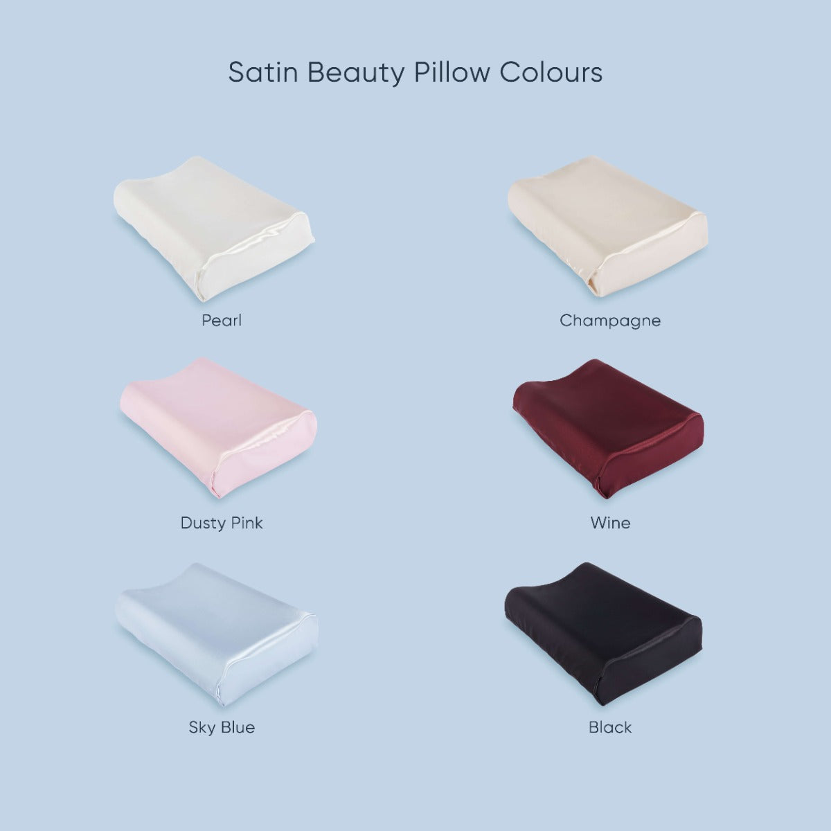 Therapeutic Pillow Satin Beauty Pillow - Contoured Memory Foam