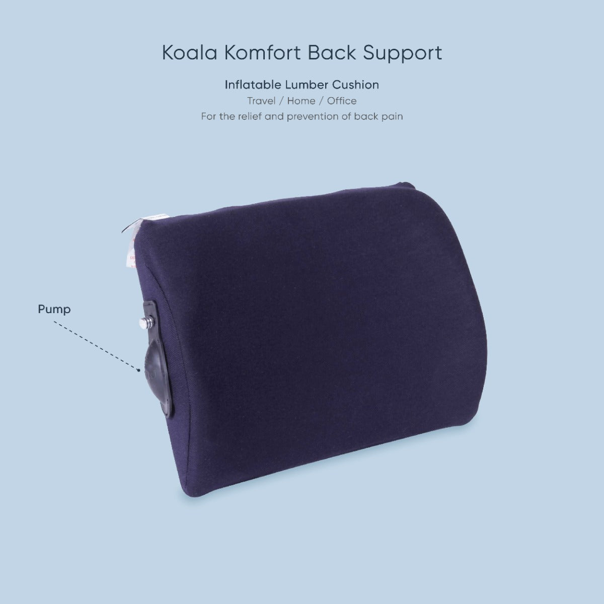 Therapeutic Pillow Koala Komfort Back Support - Adjustable Lumbar Back Support Chair Cushion