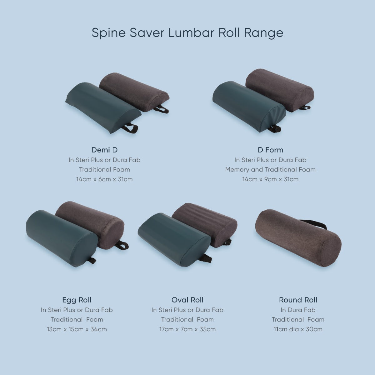 Therapeutic Pillow Spine Saver Lumbar Roll - Chiropractic Back Support Pillow