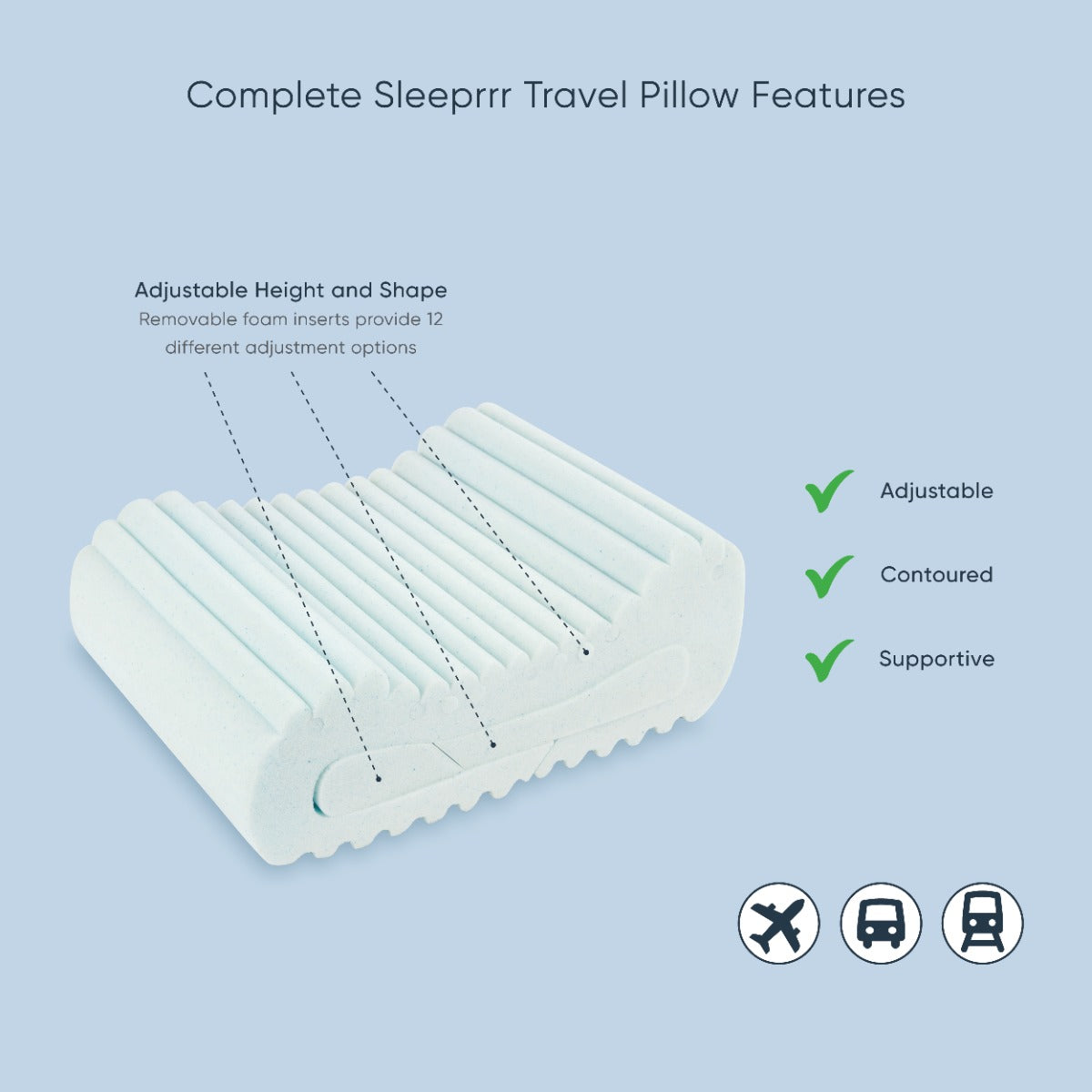Therapeutic Pillow Complete Sleeprrr Travel Pillow