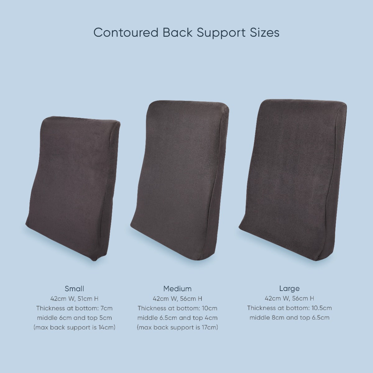 Therapeutic Pillow Contoured Back Support - Full Size Back & Spine Support Chair Cushion