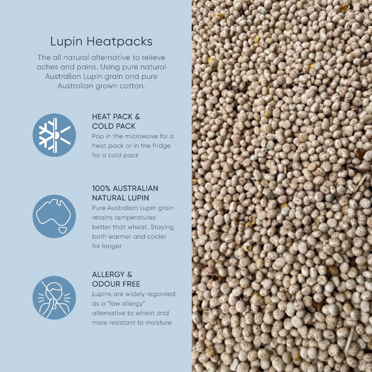Therapeutic Pillow Natural Lupin Pack - Neck & Shoulder Wrap