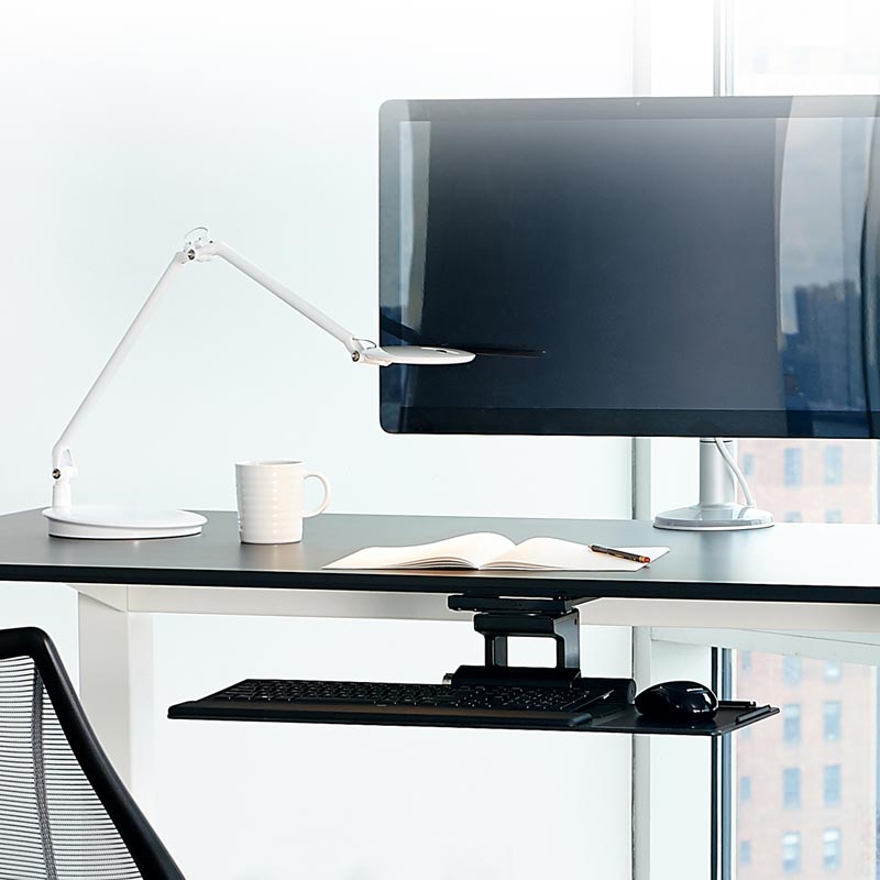 Humanscale Keyboard System 6F Big Platform Slim 22" Track White