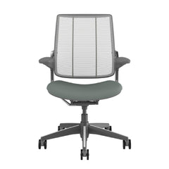 Humanscale Smart Chair, Adjustable Arms, Lotus Shale, Dark Gray Frame