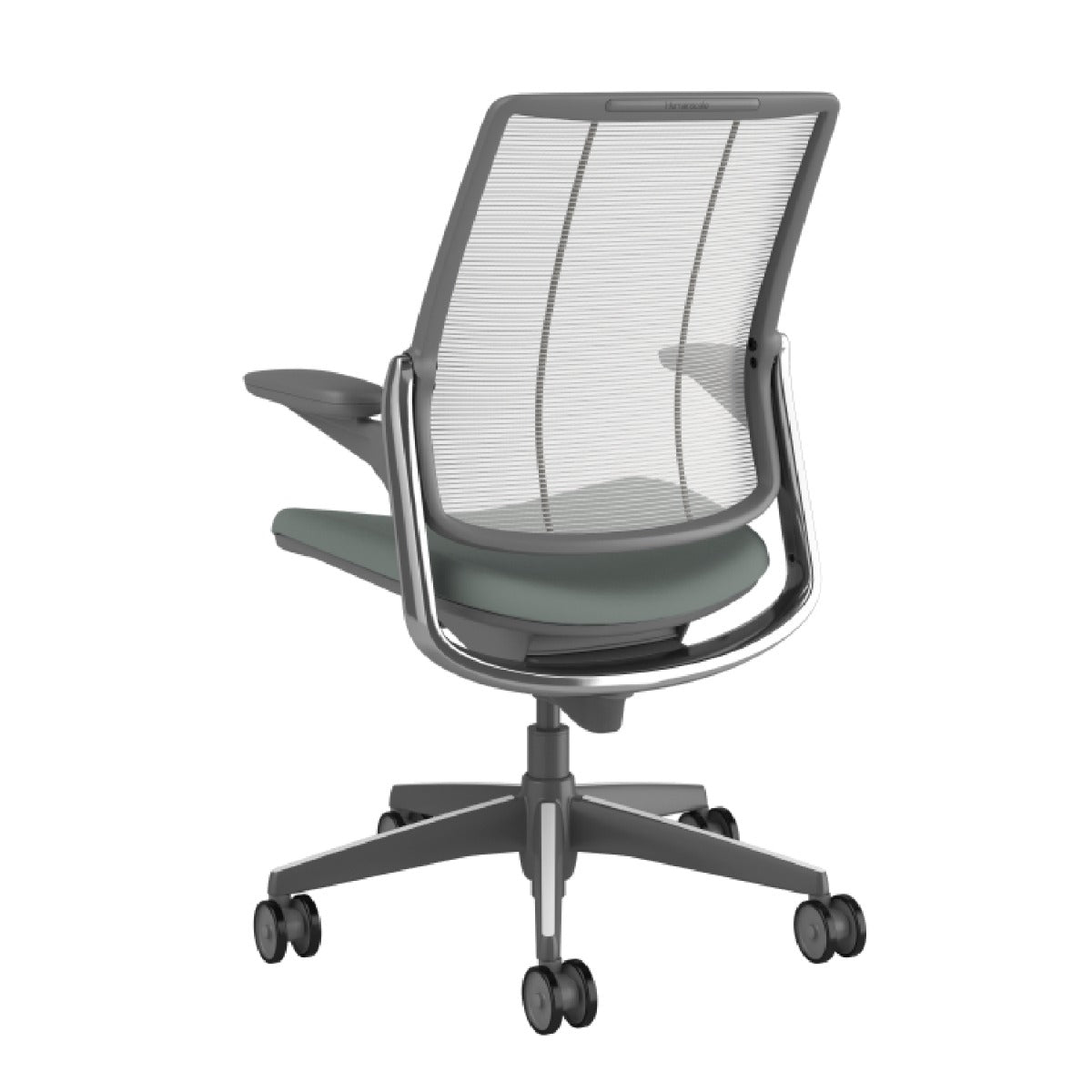 Humanscale Smart Chair, Adjustable Arms, Lotus Shale, Dark Gray Frame
