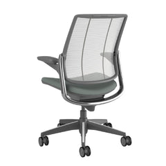 Humanscale Smart Chair, Adjustable Arms, Lotus Shale, Dark Gray Frame