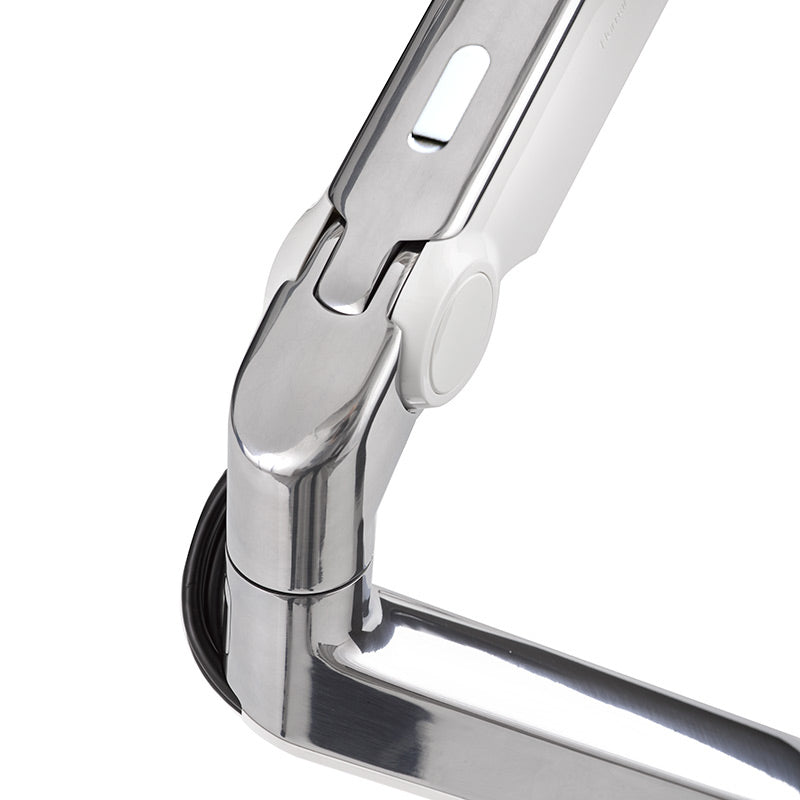 Humanscale M10 Single Monitor Arm, Angled/Dynamic Arm Link, Clamp Mount