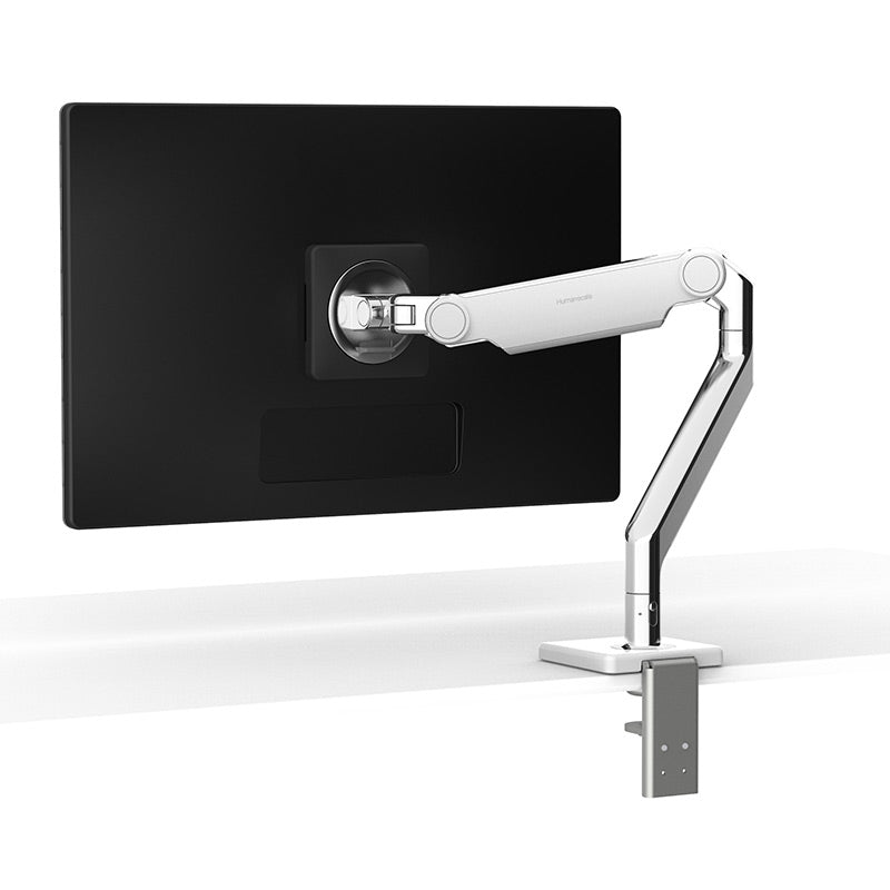 Humanscale M2.1 Single Monitor Arm, Angled/Dynamic Arm Link, Bolt-Thru Mount