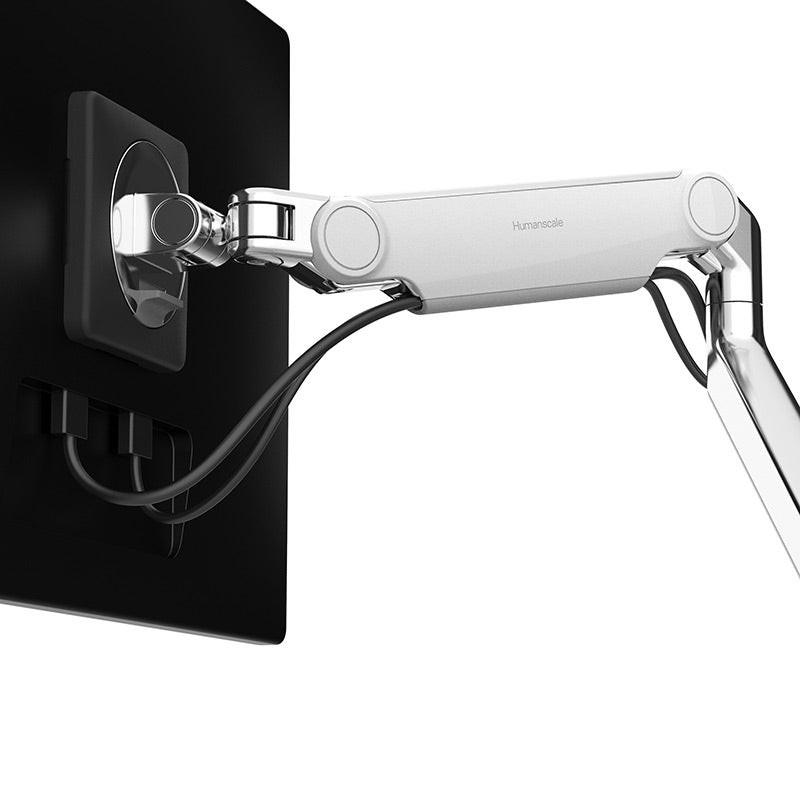 Humanscale M2.1 Single Monitor Arm, Angled/Dynamic Arm Link, Bolt-Thru Mount