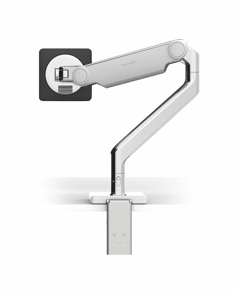 Humanscale M2.1 Single Monitor Arm, Angled/Dynamic Arm Link, Bolt-Thru Mount
