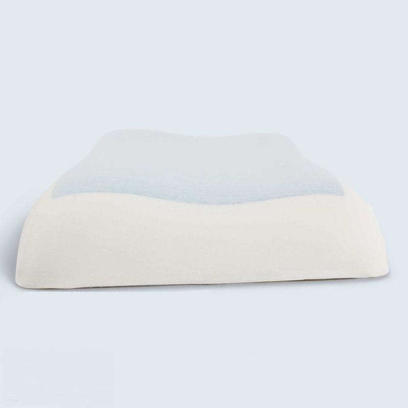 Therapeutic Pillow MemoGel Curve Pillow - Contour Comfort and Support with Cool Gel Feel