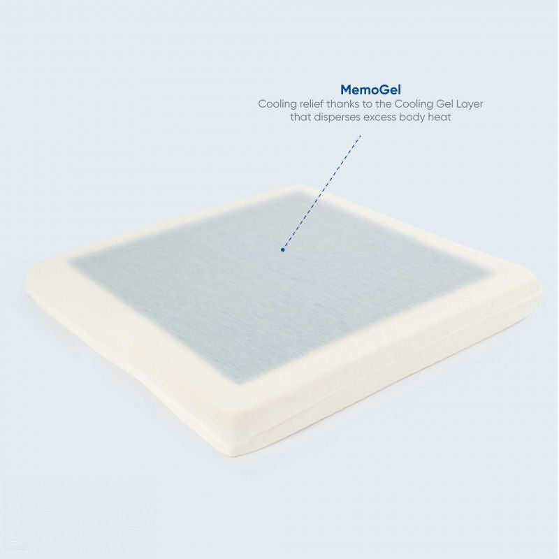 Therapeutic Pillow MemoGel Chair Cushion - Cooling Gel Memory Foam Seat Cushion
