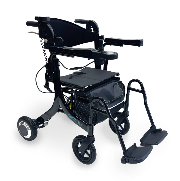 Redgum Steady Stride 2-in-1 Folding Electric Walker & Wheelchair