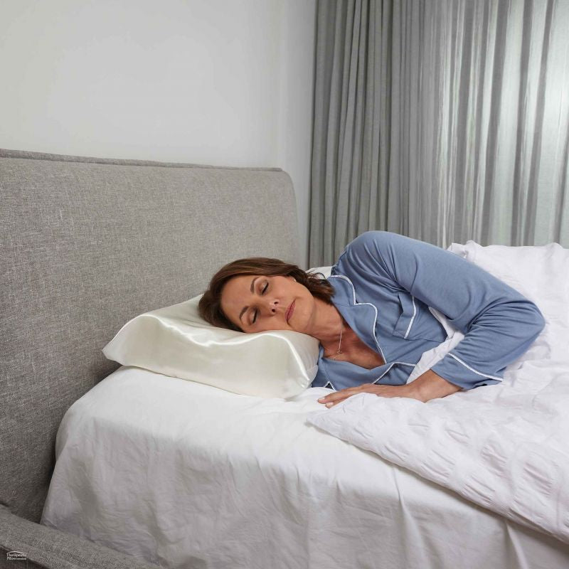 Therapeutic Pillow Satin Beauty Pillow - Contoured Memory Foam