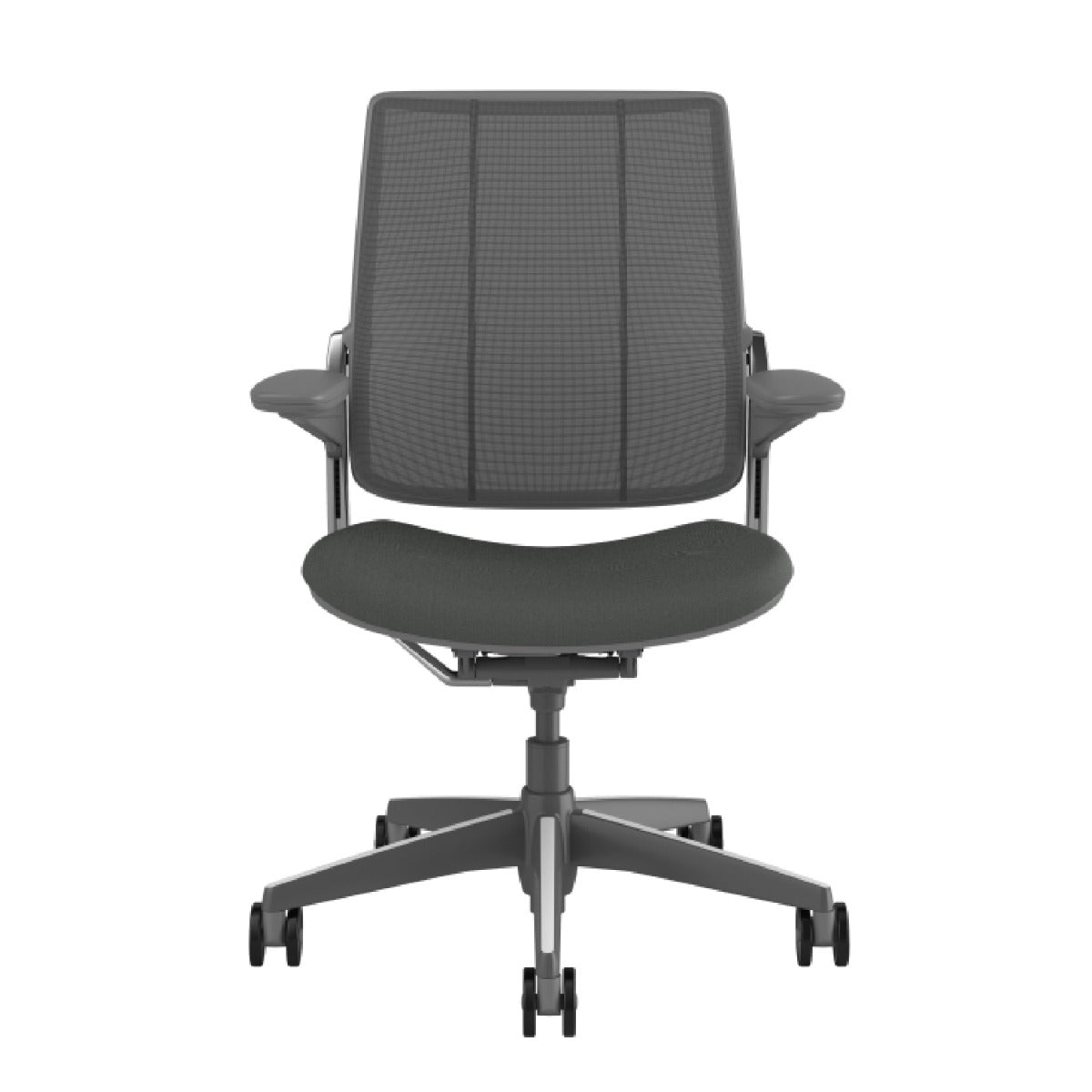 Humanscale Smart Chair, Adjustable Arms, Catena Mesh, Grey Frame