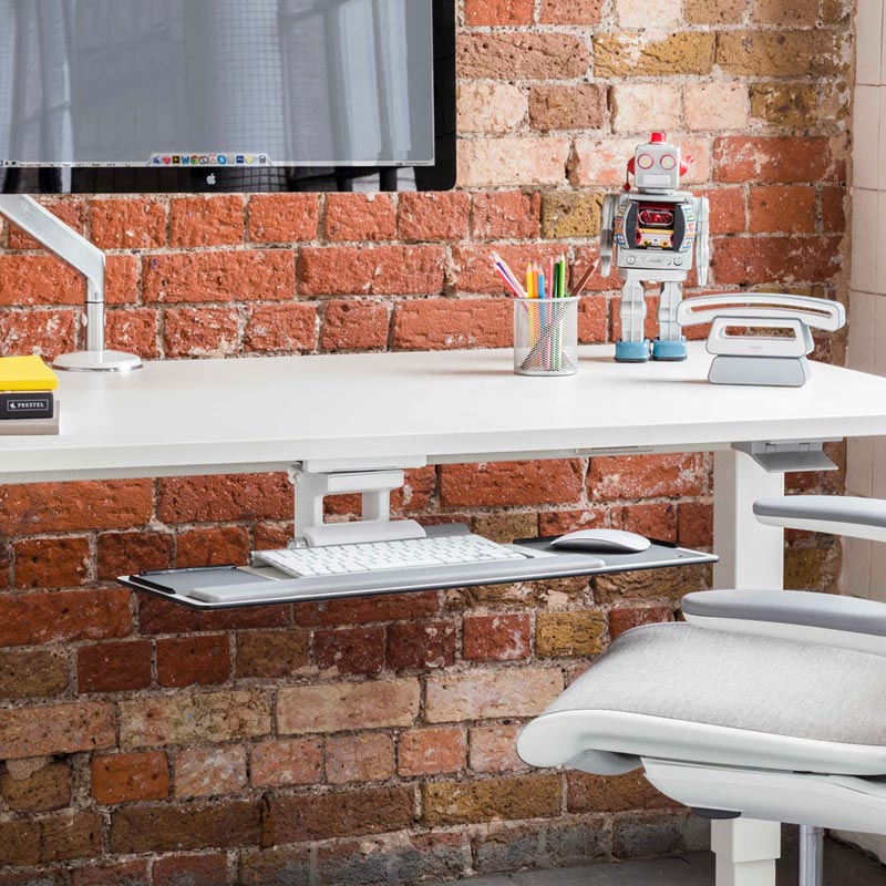 Humanscale Keyboard System 6F Big Platform Slim 22" Track White
