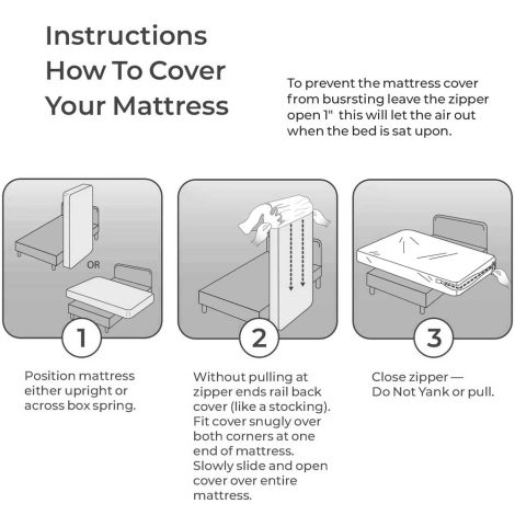 Vinyl Mattress Protector Cover, Zippered