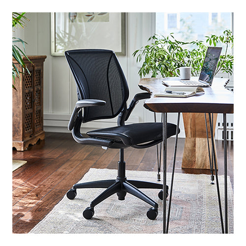 Humanscale World One Chair - Adjustable Arms Cascade Mesh Black