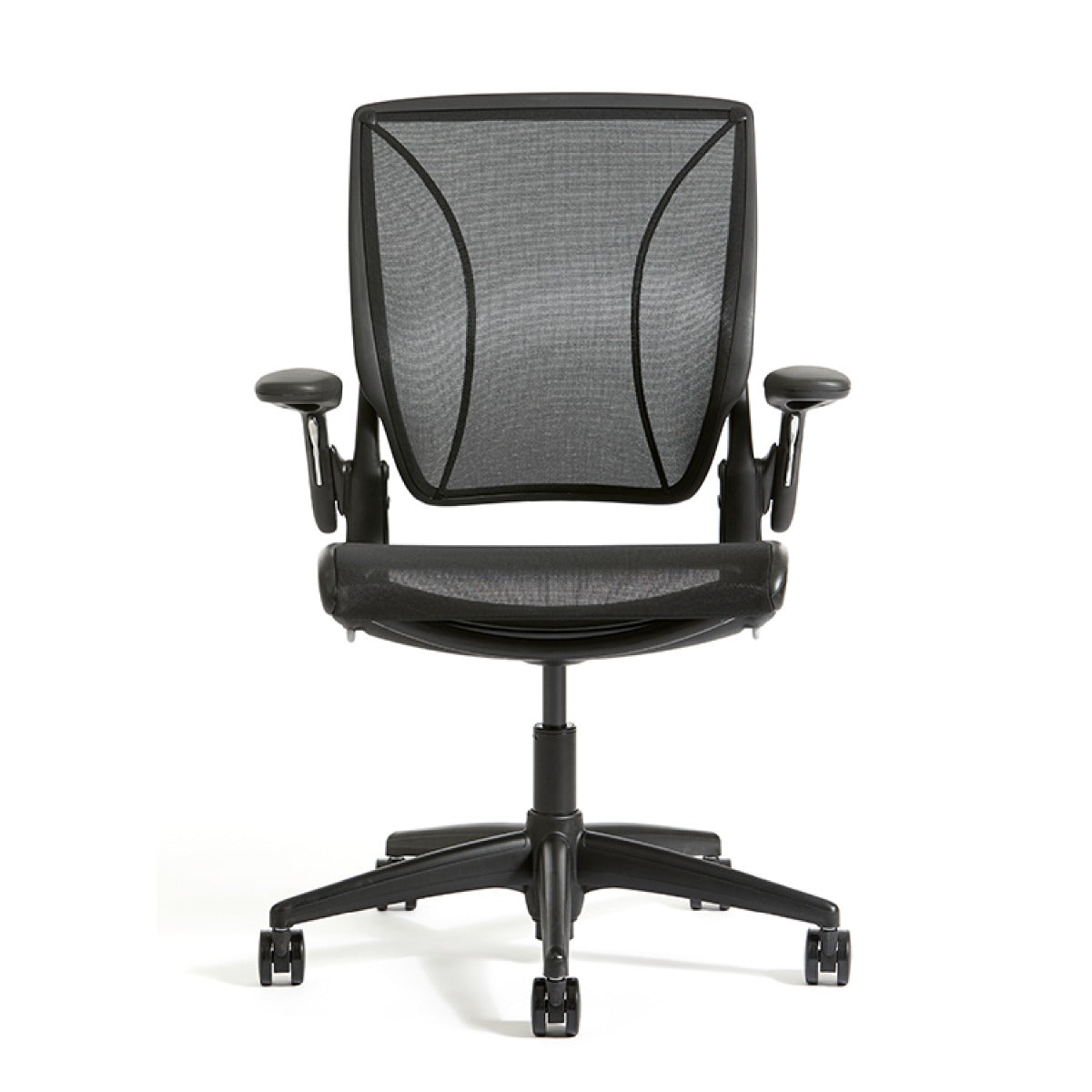 Humanscale World One Chair - Adjustable Arms Cascade Mesh Black