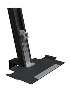 Humanscale Quickstand Sit/Stand Workstation Single Monitor, Black