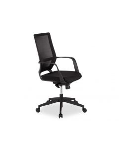 Mokum Office Chair - Black - Black Padded Seat