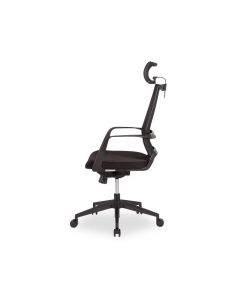 Mokum Office Chair with Headrest - Black - Black Padded Seat