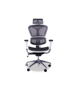 Vytas Grey/White Office Chair - Headrest