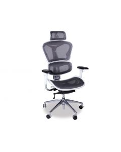 Vytas Grey/White Office Chair - Headrest