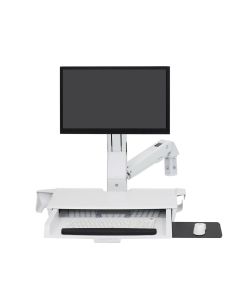 Ergotron SV Combo Arm with Worksurface & Pan - White 