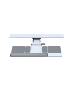 Humanscale Keyboard Tray System, 6G Mechanism for Fixed Surfaces, Big Platform with Slim Palm Support and 22" Track in White
