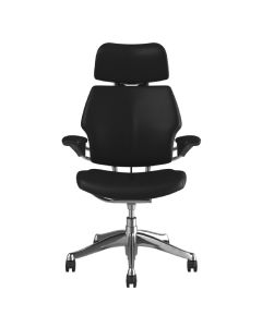 Humanscale Freedom Chair, Gel Arms, Ticino Leather, Aluminium Base