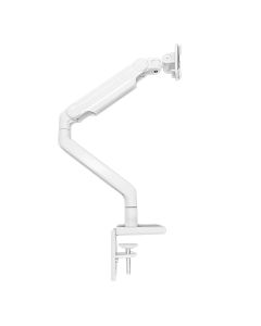 Humanscale M2.1 Single Monitor Arm using an Angled/Dynamic arm link, Clamp Mount in All White
