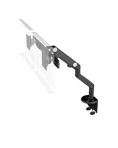 Humanscale M8 Dual Crossbar Monitor Arm using an Angled/Dynamic arm link, Clamp Mount in Black