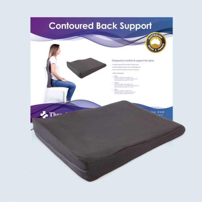 Therapeutic Pillow Contoured Back Support - Full Size Back & Spine Support Chair Cushion