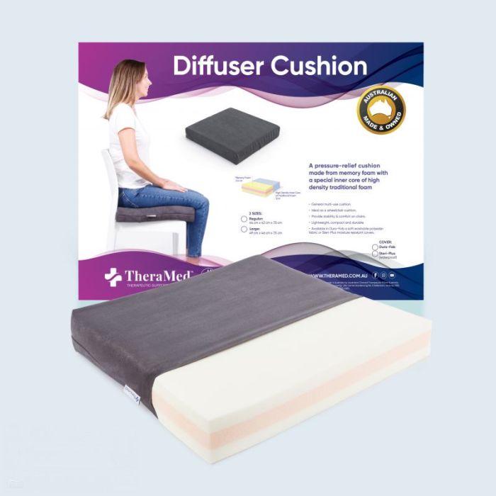 Therapeutic Pillow Diffuser Cushion - Pressure Diffusing Memory Foam Chair Cushion