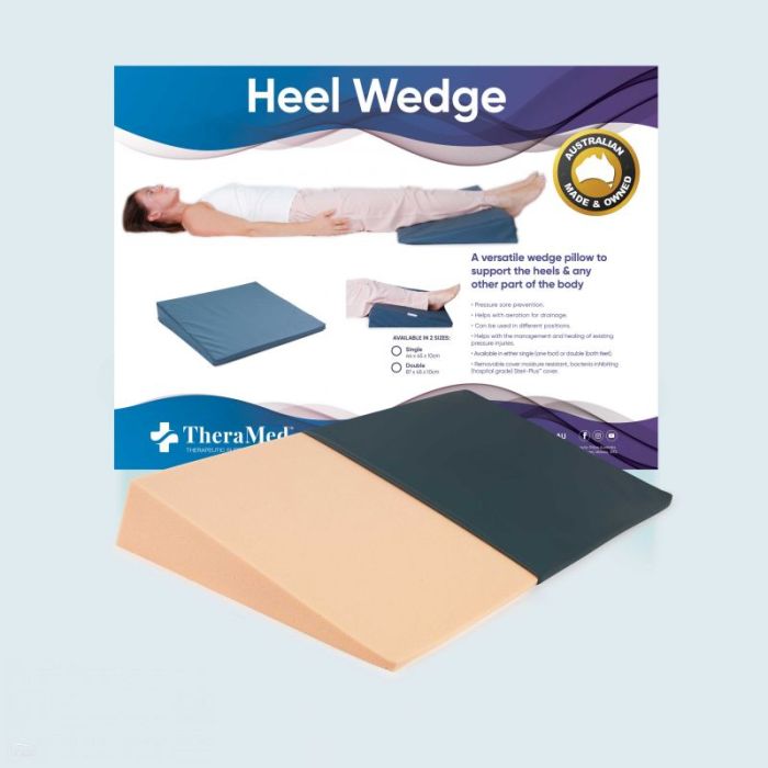 Therapeutic Pillow Double Heel Wedge - Heel Support Wedge Pillow