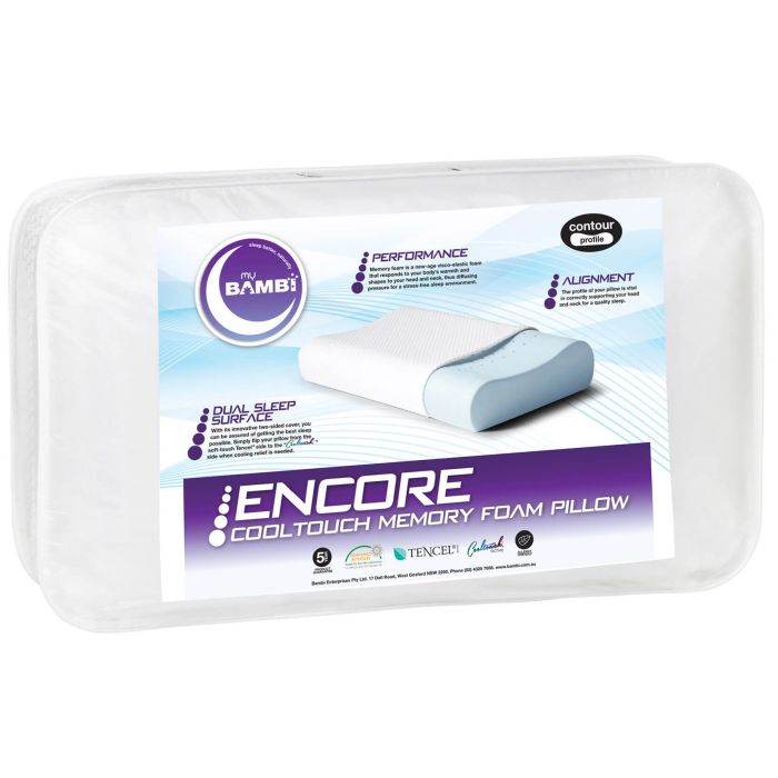 Bambi Encore Memory Foam Pillow – Cooltouch Dual Surface